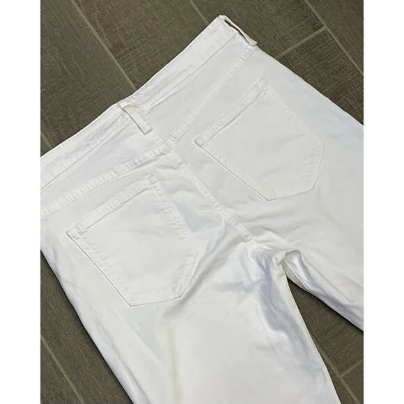J. Crew Women’s Skinny Flare Jeans Size 29 White Stretch Zipper Pockets Denim - Picture 12 of 15